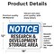 Signmission Research And Development Storage Area, 18 in W x Rectangle, Vinyl Decal OS-2PACK-NS-D-1218-L-18050 - alternate 3